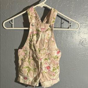 The Children's Place Pink and Green Floral Kids One Piece